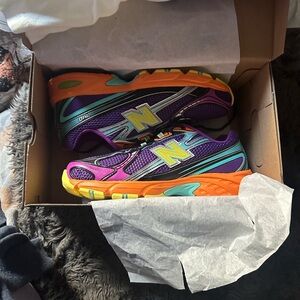 New Balance Purple Teal Orange Yellow Athletic Sneakers